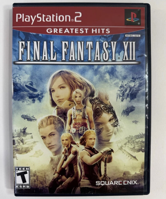 Final Fantasy XII (PlayStation 2, 2006) Game Case Manual Registration - Tested