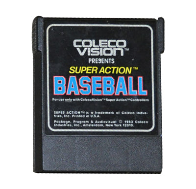 Super Action Baseball (Colecovision, 1983) Authentic Game Cartridge