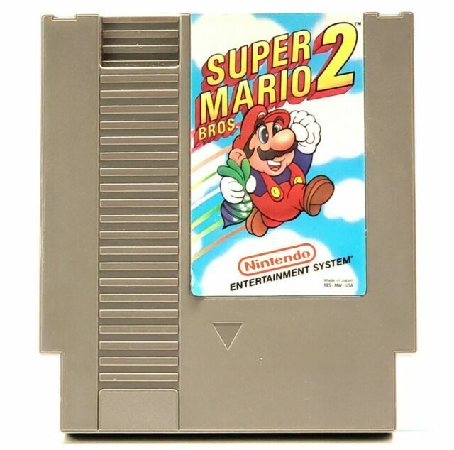 Super Mario Bros 2 (Nintendo Entertainment System, 1988) Game Cartridge - Tested