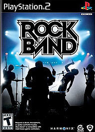 Rock Band (PlayStation 2, 2007) Game, Case, Manual - Tested and Working
