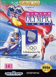 The XVII Olympic Winter Games Lillehammer  (Sega Genesis, 1993) Game and Case