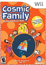Cosmic Family (Nintendo Wii, 2007) Game Case Manual Coloring Book - Tested