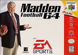 Madden Football 64 (Nintendo 64, 1997) Game Cartridge