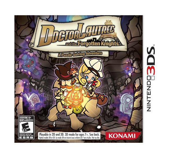 Doctor Lautrec and the Forgotten Knights (Nintendo 3DS, 2011) Game and Manual