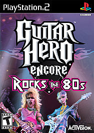 Guitar Hero Encore: Rocks the 80s (Sony PlayStation 2, 2007) Game, Case, Manual