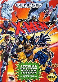 X-Men (Sega Genesis, 1993) Game and Case - Tested And Working