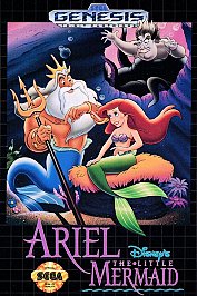 Disney's Ariel The Little Mermaid (Sega Genesis, 1992) Game And Case - Tested