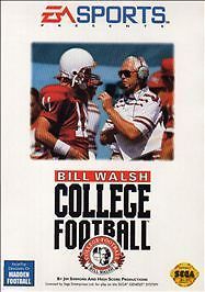 Bill Walsh College Football (Sega Genesis, 1993) Game Case Manual Inserts Reg.