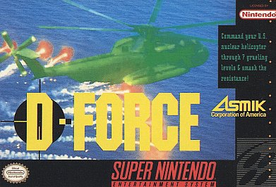 D-Force (Super Nintendo, 1991) Game Cartridge - Tested and Working