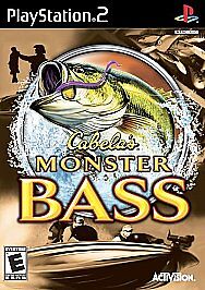 Cabela's Monster Bass (Sony PlayStation 2, 2007) Game Case Manual CIB
