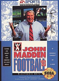 John Madden Football '93 (Sega Genesis, 1992) Game and Case - Tested and Working