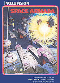 Space Armada (Intellivision, 1981) Game, Box, Manual, Overlays -Tested & Working