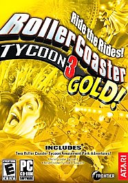 RollerCoaster Tycoon 3: Gold (PC, 2005) Game Case Manual