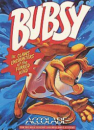 Bubsy (Sega Genesis, 1994) Game Box Manual Cards - Tested and Working