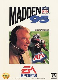 Madden NFL 95 (Sega Genesis, 1994) Game and Case