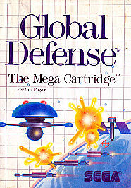 Global Defense (Sega Master System, 1987) Game and Case - Tested - Read