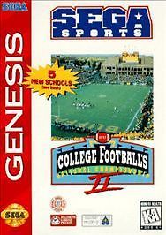 College Football National Championship 2 (Genesis, 1995) Game Box Manual Insert