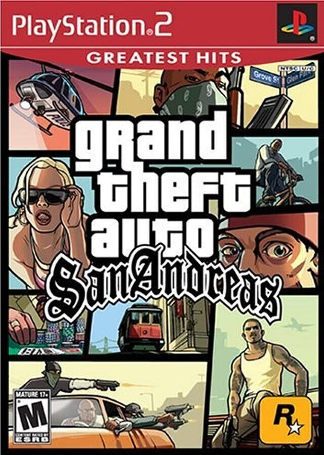 Grand Theft Auto: San Andreas (PlayStation 2, 2004) Game Case Manual Poster